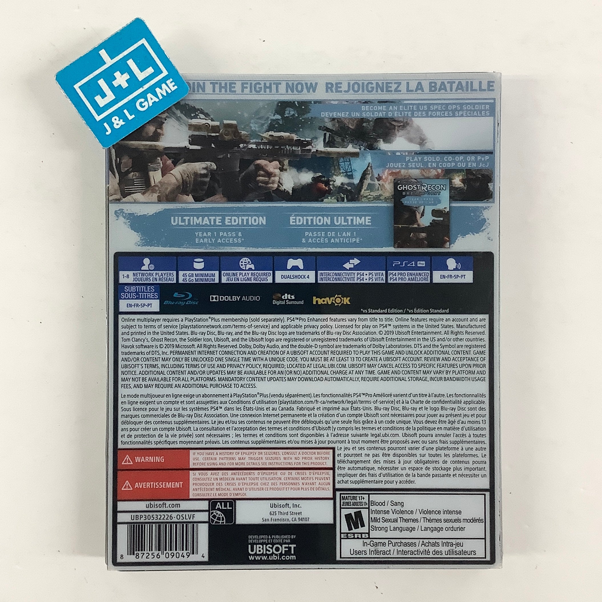 Tom Clancy's Ghost Recon: Breakpoint (Ultimate Steelbook) - (PS4) PlayStation 4 Video Games Ubisoft