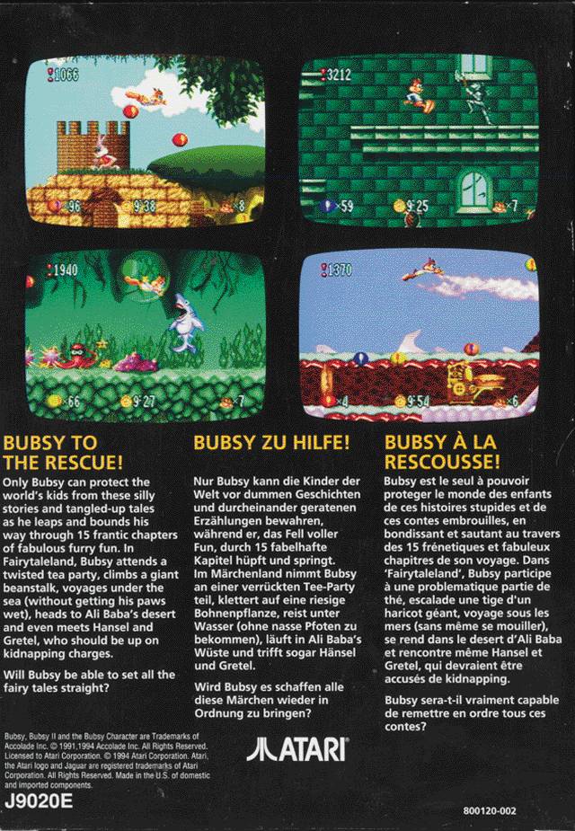 Bubsy in Fractured Furry Tales - (AJ) Atari Jaguar (Pre-Owned) Video Games Atari