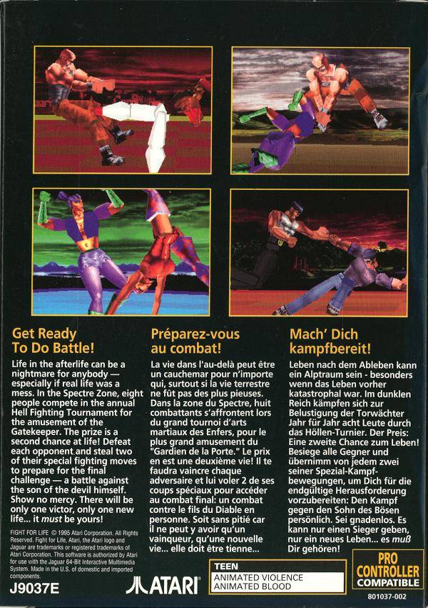 Fight for Life - (AJ) Atari Jaguar (Pre-Owned) Video Games Atari