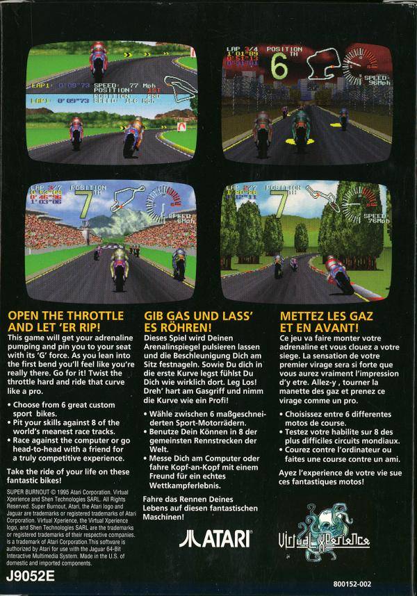 Super Burnout - (AJ) Atari Jaguar (Pre-Owned) Video Games Atari