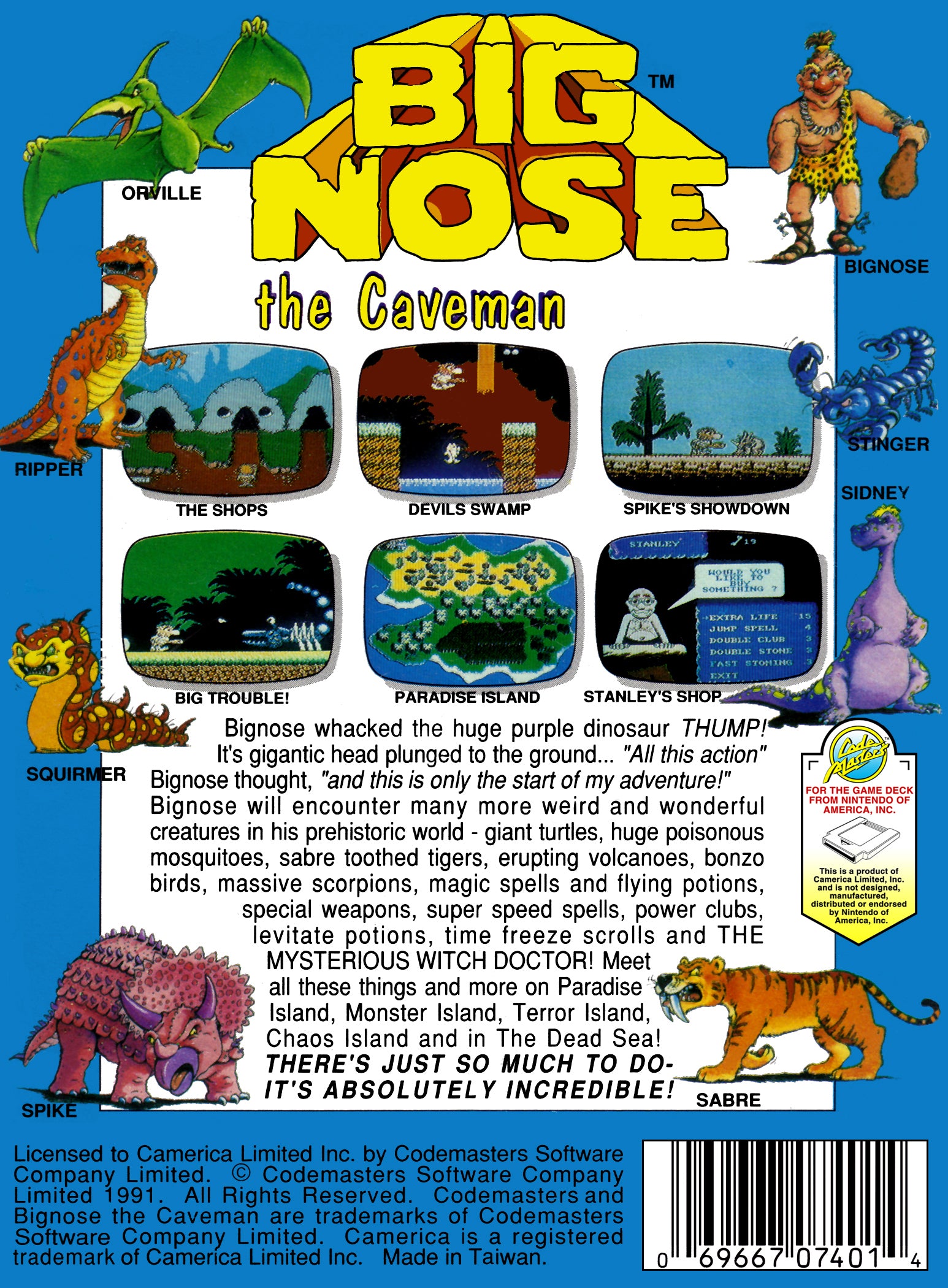 Big Nose: The Caveman - (NES) Nintendo Entertainment System [Pre-Owned]