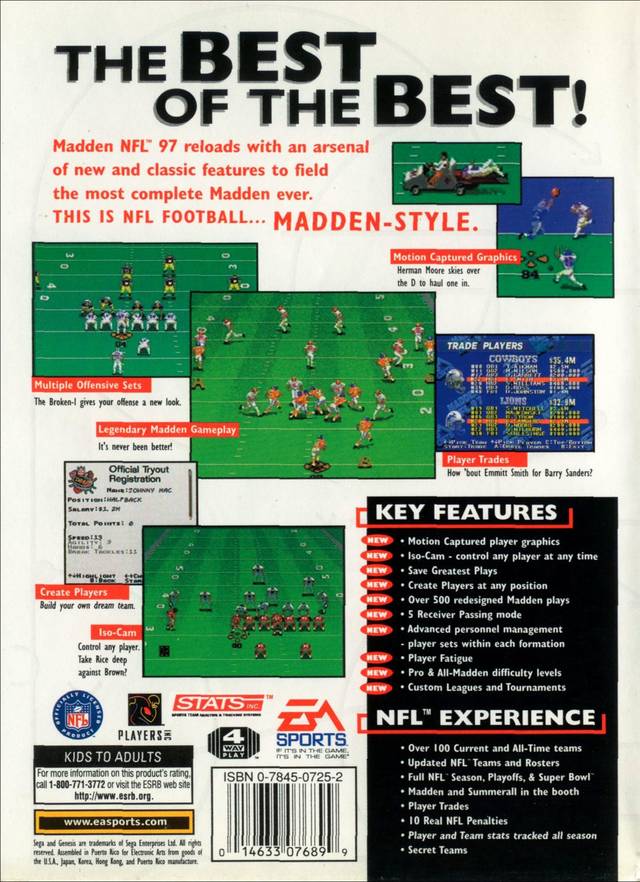 Madden NFL 97 - (SG) SEGA Genesis [Pre-Owned] Video Games EA Sports   