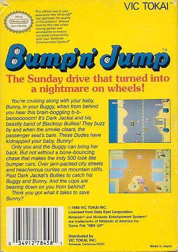 Bump 'n' Jump - (NES) Nintendo Entertainment System [Pre-Owned] Video Games Vic Tokai, Inc.   