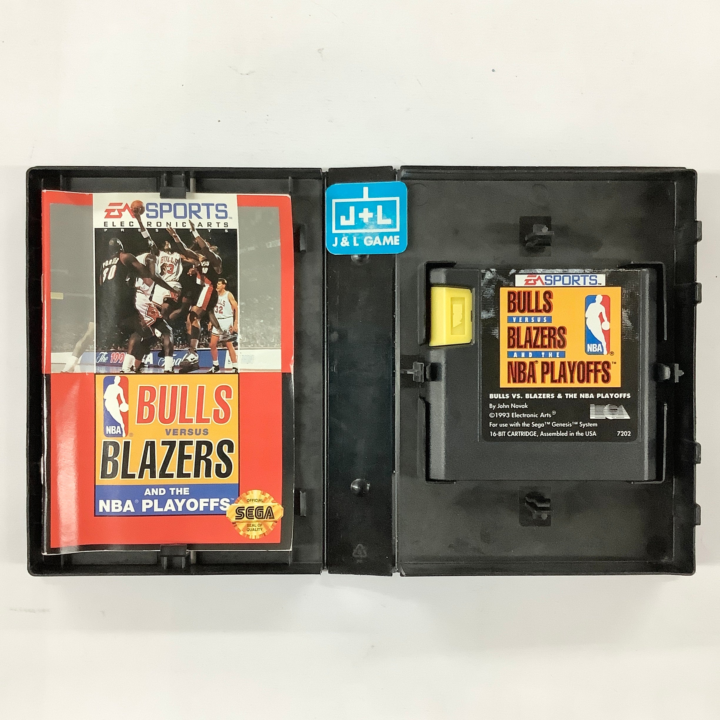Bulls versus Blazers and the NBA Playoffs - SEGA Genesis [Pre-Owned] Video Games EA Sports   