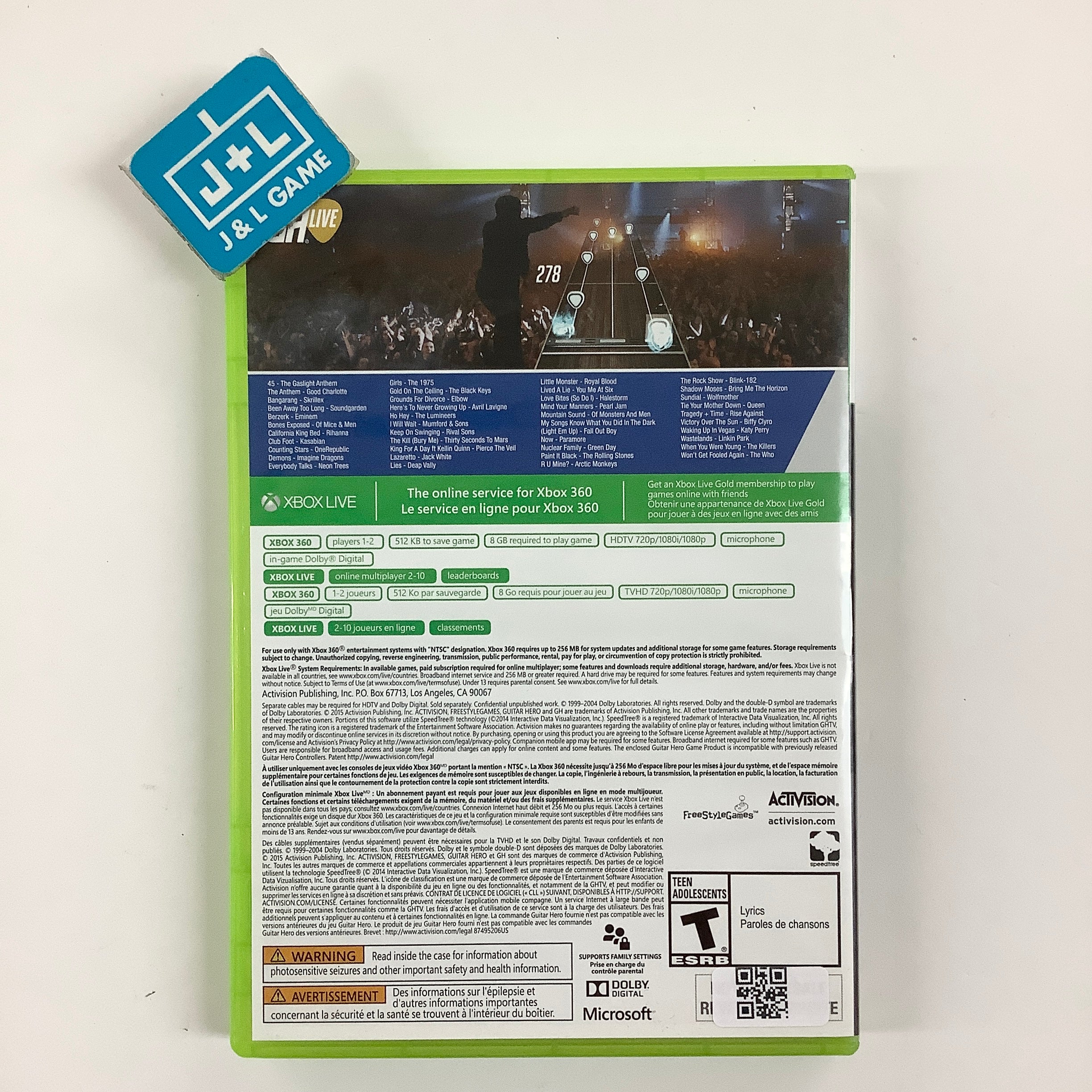 Guitar Hero Live (Game Only) - Xbox 360 [Pre-Owned] Video Games Activision