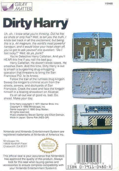 Dirty Harry - (NES) Nintendo Entertainment System [Pre-Owned] Video Games Mindscape   