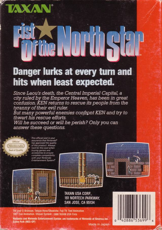 Fist of the North Star - (NES) Nintendo Entertainment System [Pre-Owned] Video Games Taxan   