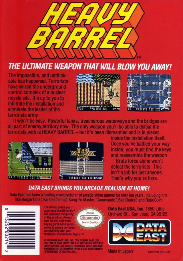 Heavy Barrel - (NES) Nintendo Entertainment System [Pre-Owned] Video Games Data East   