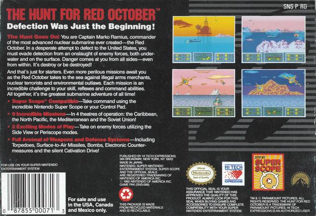 The Hunt for Red October - (SNES) Super Nintendo [Pre-Owned] Video Games Hi Tech Expressions