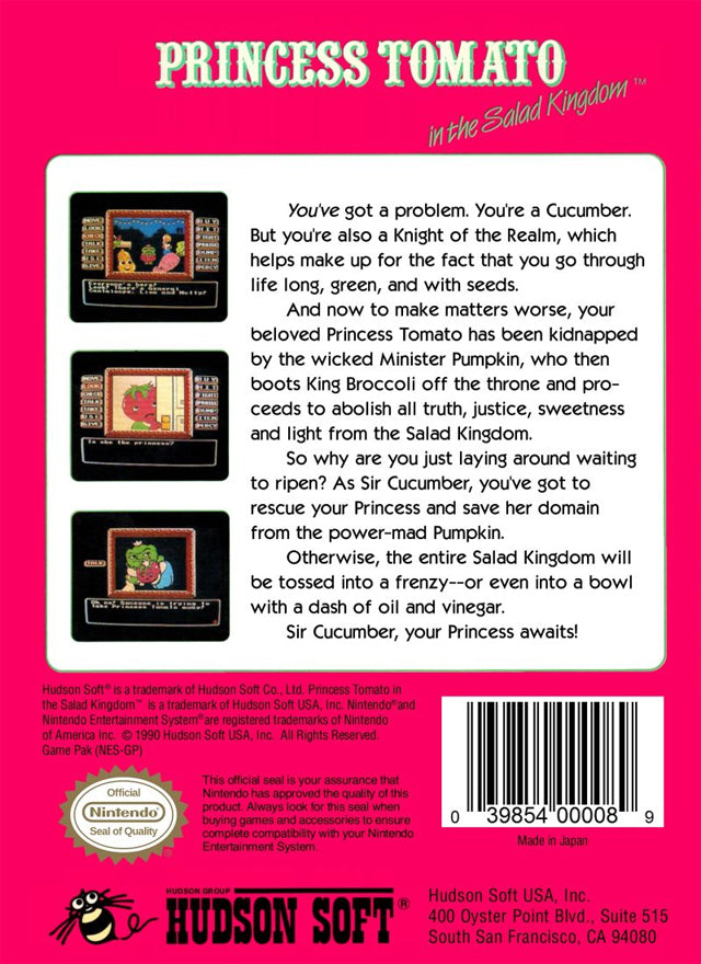 Princess Tomato in the Salad Kingdom - (NES) Nintendo Entertainment System [Pre-Owned] Video Games Vap   