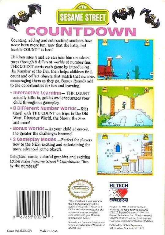 Sesame Street: Countdown - (NES) Nintendo Entertainment System [Pre-Owned] Video Games Hi Tech Expressions