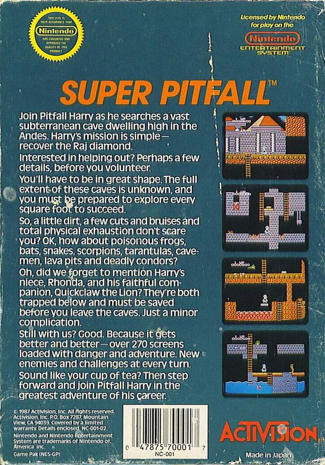Super Pitfall - (NES) Nintendo Entertainment System [Pre-Owned] Video Games Nintnedo   