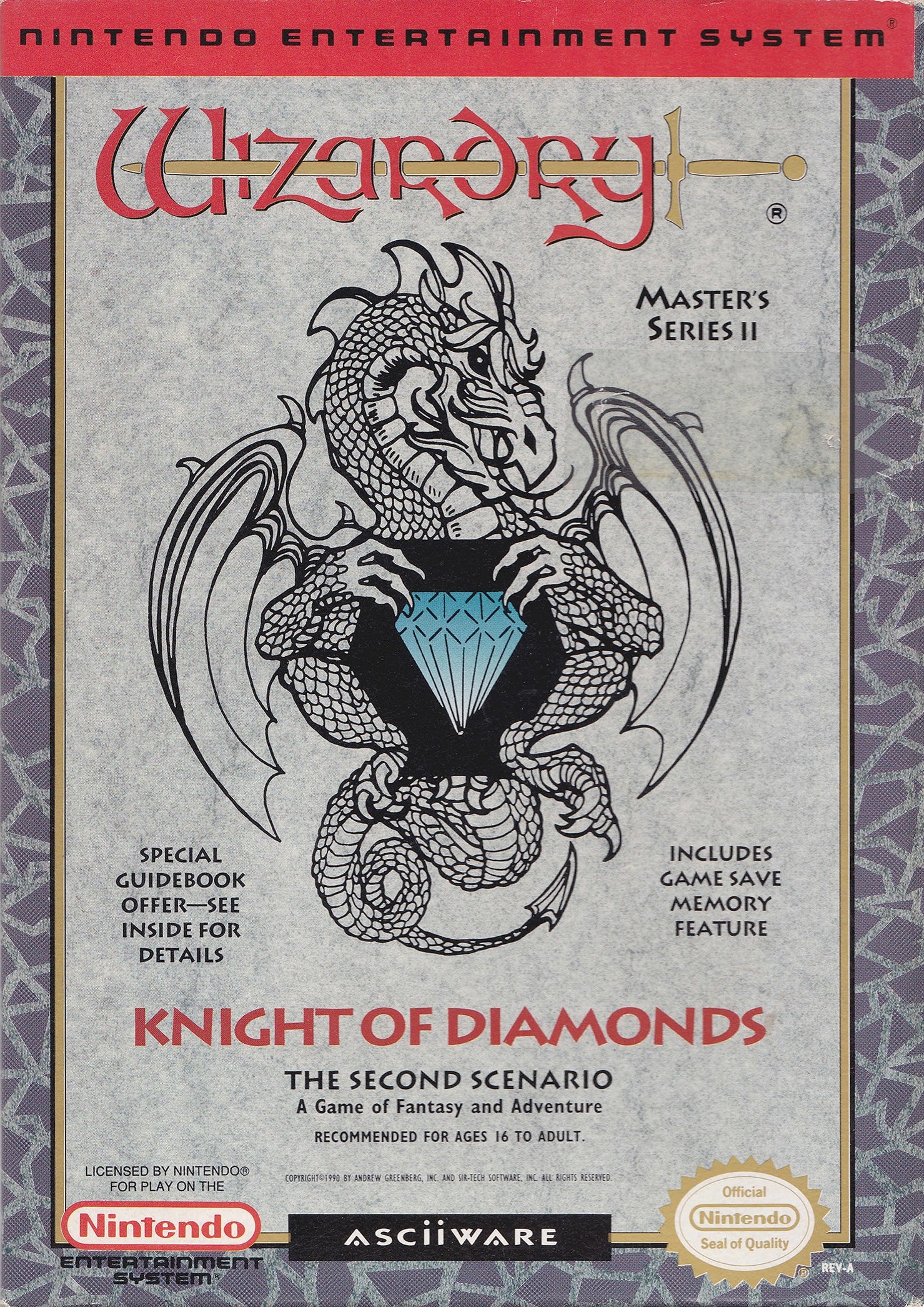Wizardry Knight of Diamonds The Second Scenario - (NES) Nintendo Entertainment System [Pre-Owned]