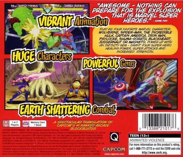 Marvel Super Heroes - (PS1) PlayStation 1 [Pre-Owned] Video Games Capcom   