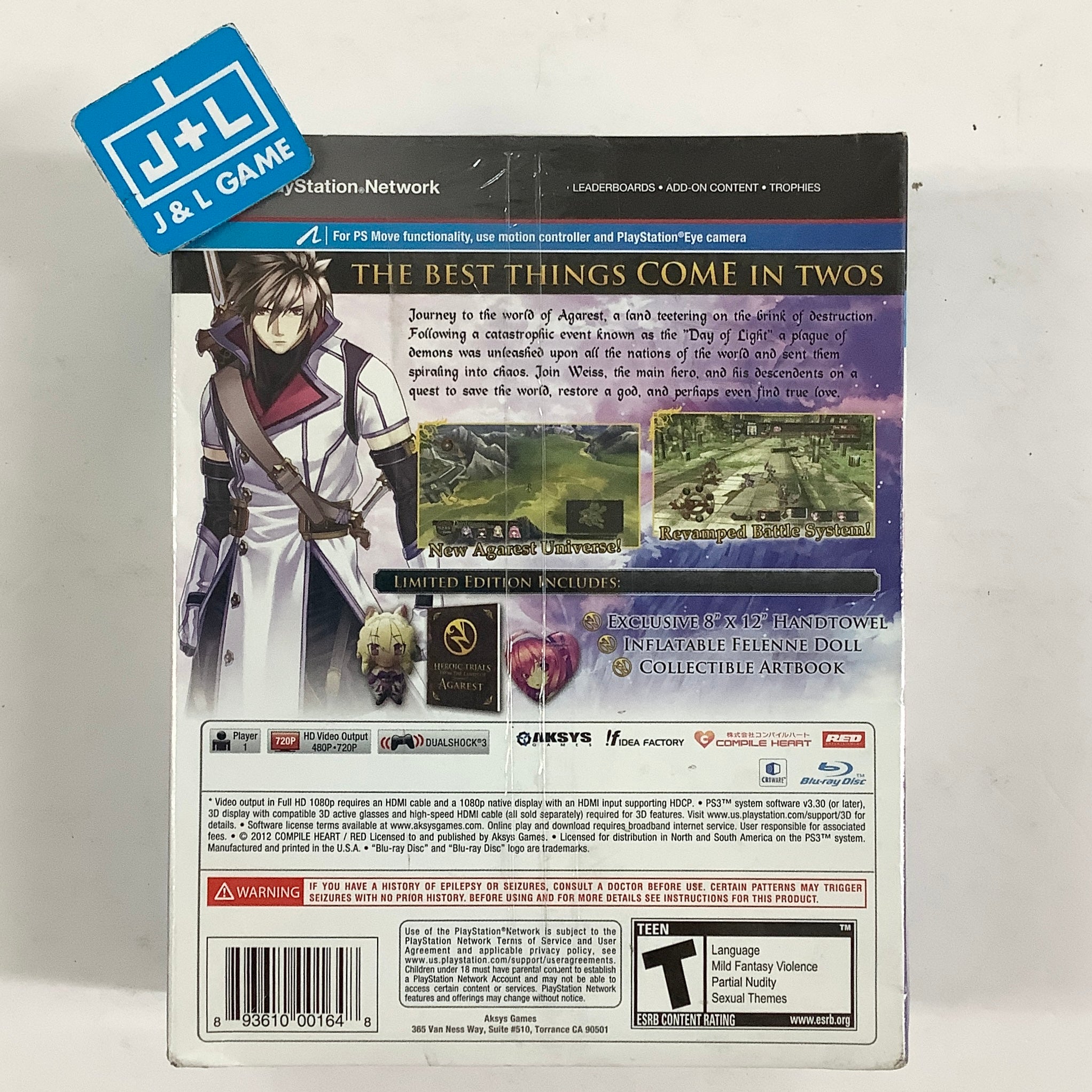 Record of Agarest War 2 (Limited Edition) - (PS3) PlayStation 3 Video Games Aksys Games
