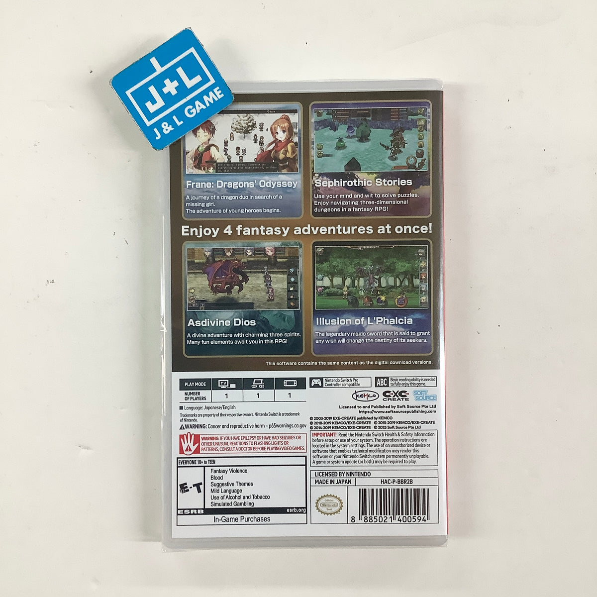 KEMCO RPG Selection Vol. 3 - (NSW) Nintendo Switch Video Games Soft Source
