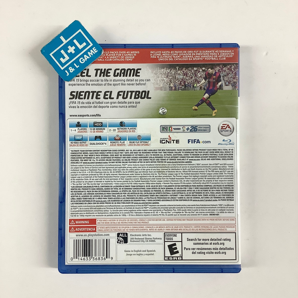 FIFA 15 (Ultimate Edition) - (PS4) PlayStation 4 [Pre-Owned] Video Games Electronic Arts