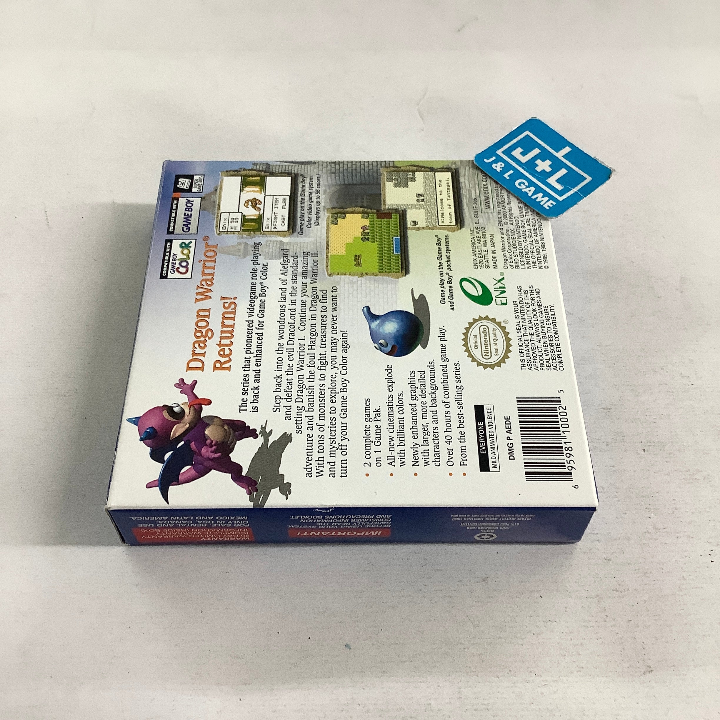 Dragon Warrior I & II - (GBC) Game Boy Color [Pre-Owned] Video Games Enix Corporation