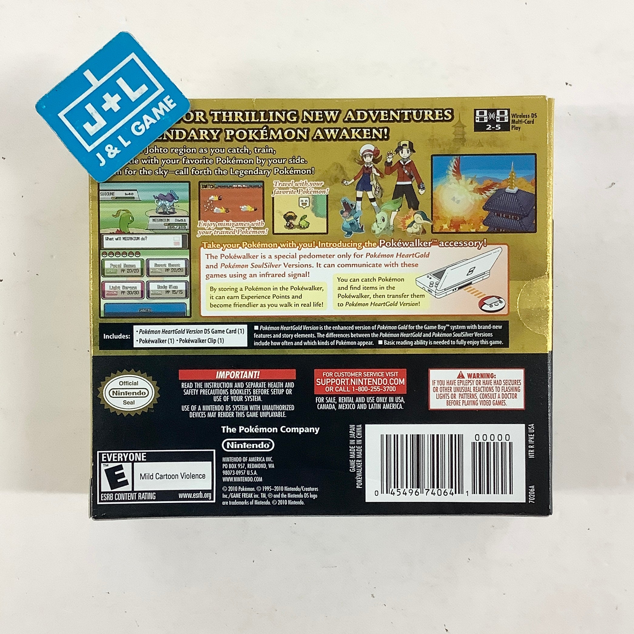 Pokemon HeartGold Version (w/ Pokewalker) - (NDS) Nintendo DS [Pre-Owned] Video Games Nintendo