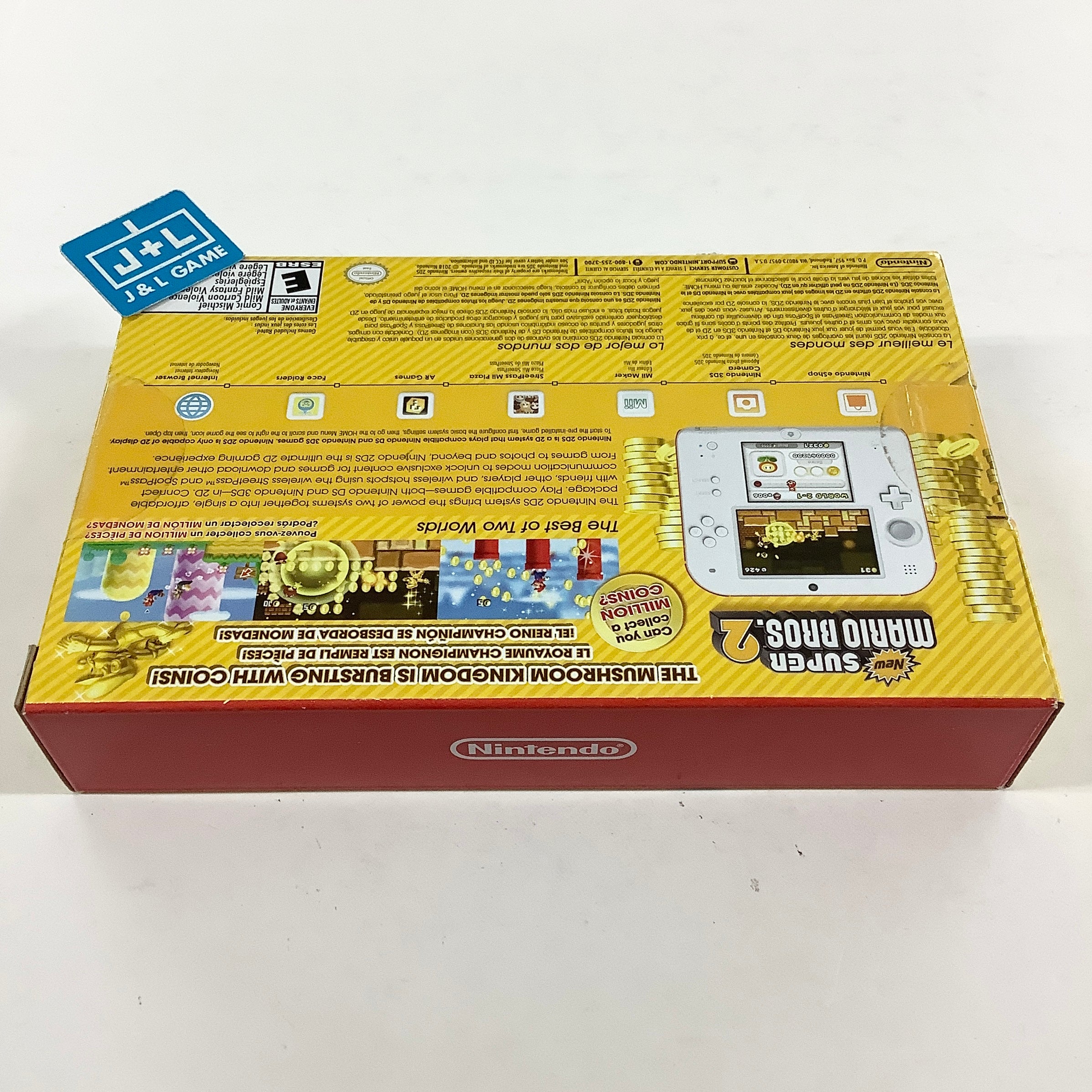 Nintendo 2DS Console (Scarlet Red) with New Super Mario Bros. 2 (Game Pre-Installed) - Nintendo 3DS Consoles Nintendo
