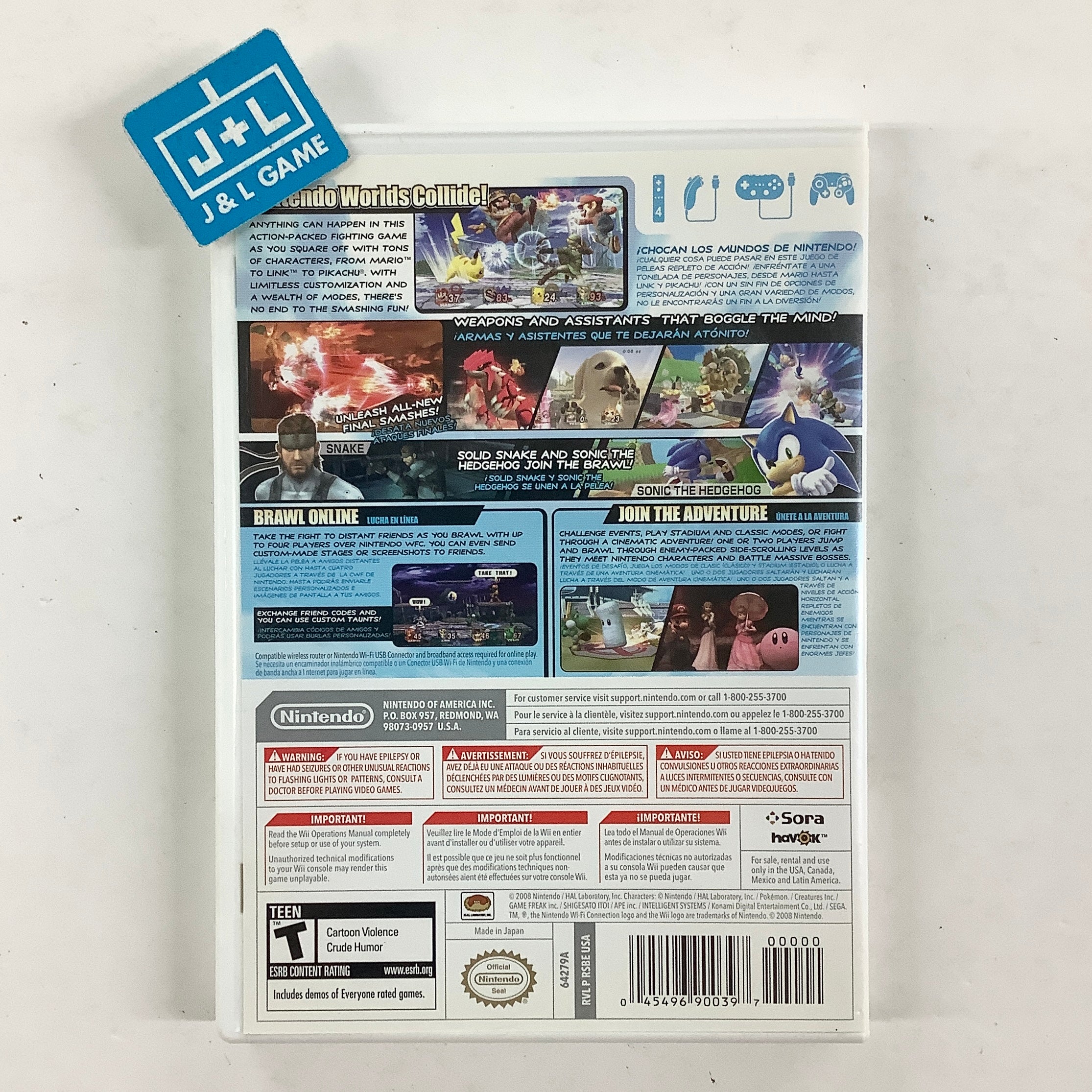 Super Smash Bros. Brawl - Nintendo Wii [Pre-Owned] Video Games Nintendo