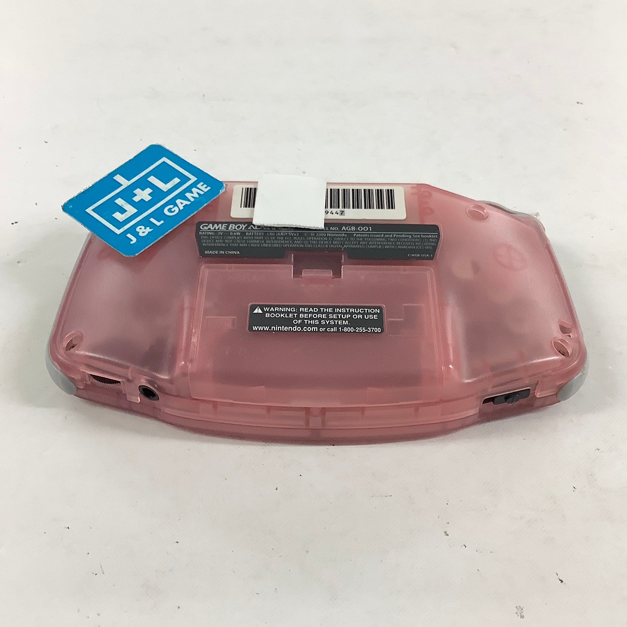 Nintendo Game Boy Advance Console (Clear Pink) - (GBA) Game Boy Advance [Pre-Owned]