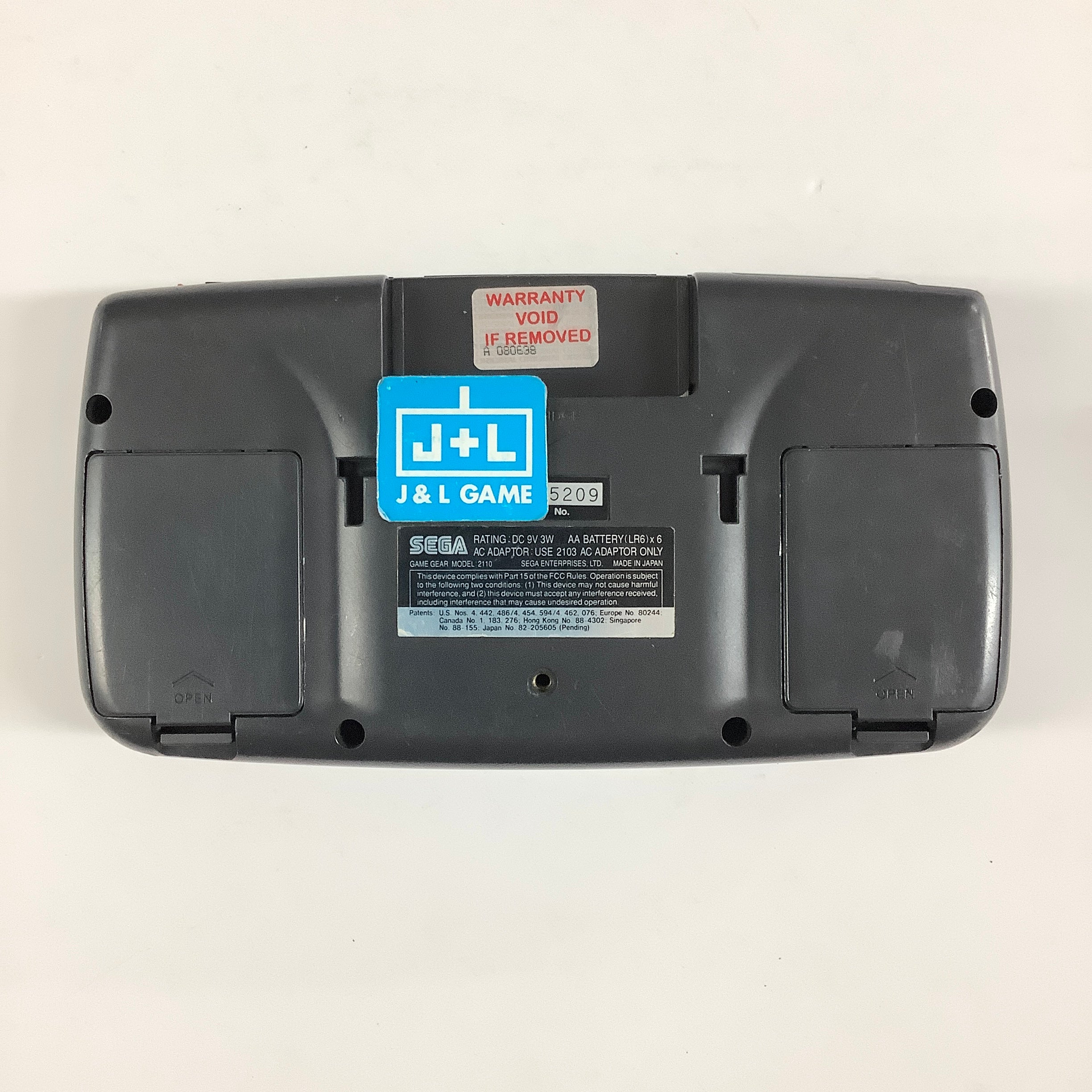 Sega Game Gear Portable Video Game System (Black) - (SGG) SEGA GameGear [Pre-Owned]