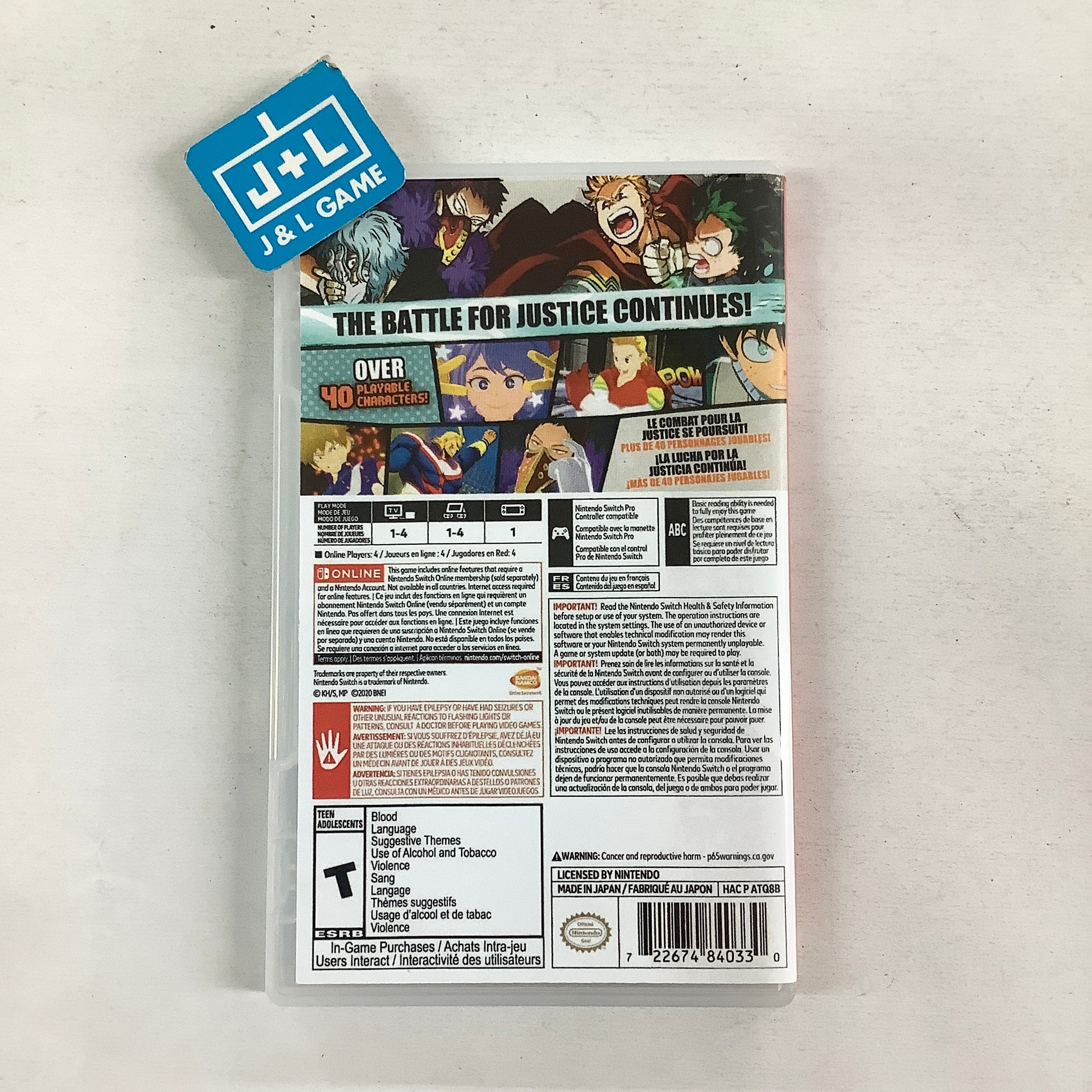 My Hero One's Justice 2 - (NSW) Nintendo Switch [Pre-Owned] Video Games Bandai Namco Games