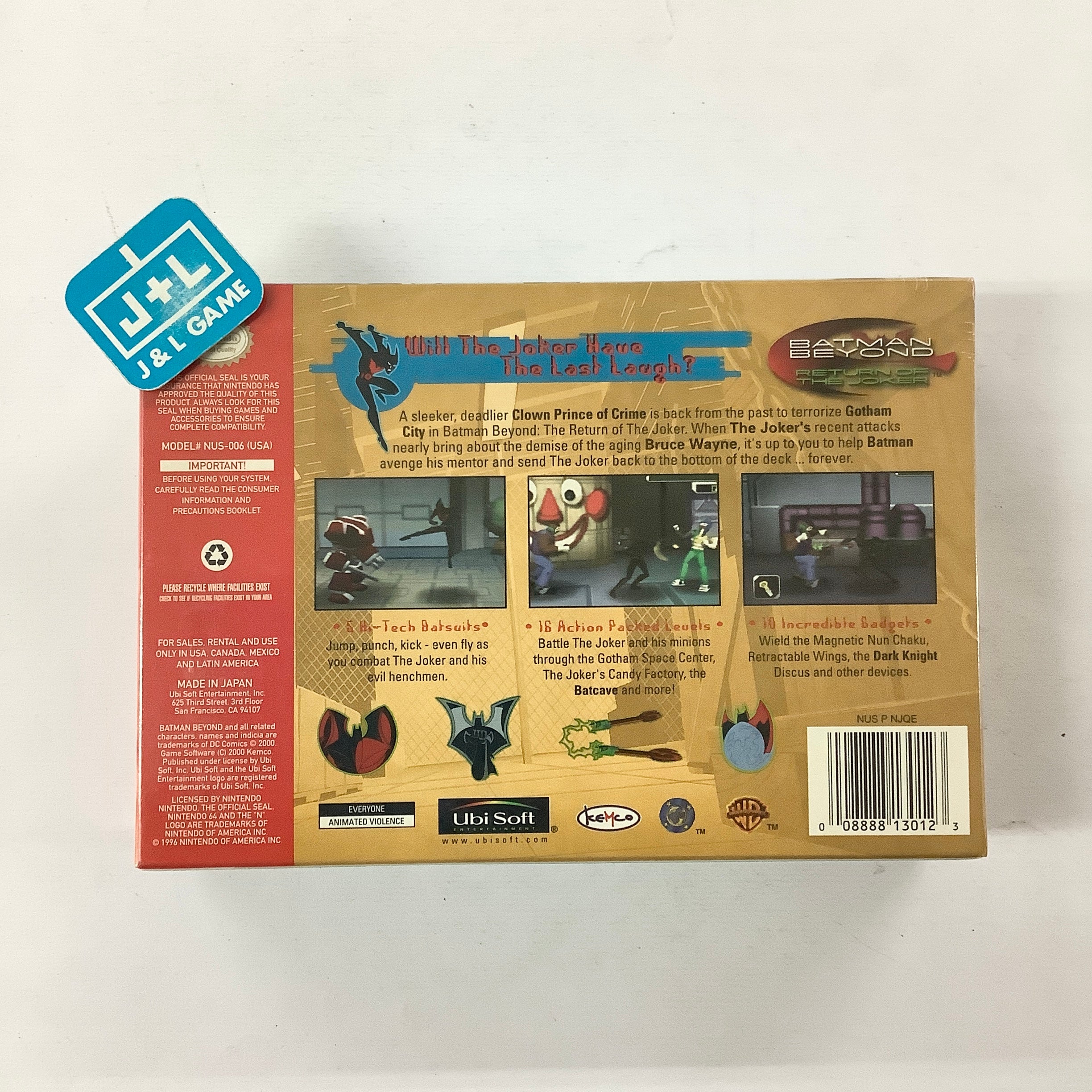 Batman Beyond: Return of the Joker - (N64) Nintendo 64 Video Games Ubisoft   