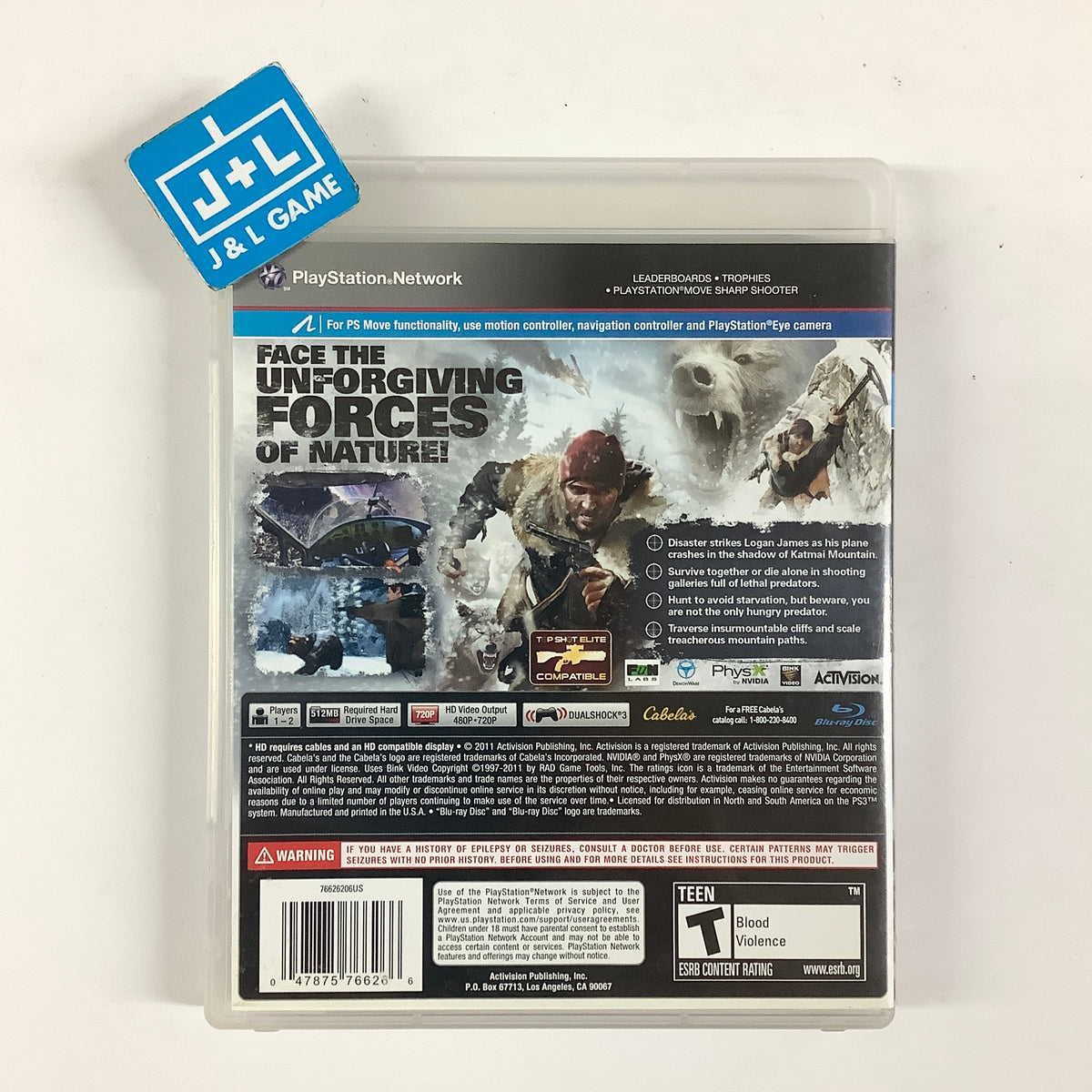 Cabela's Survival: Shadows of Katmai - (PS3) PlayStation 3 [Pre-Owned]