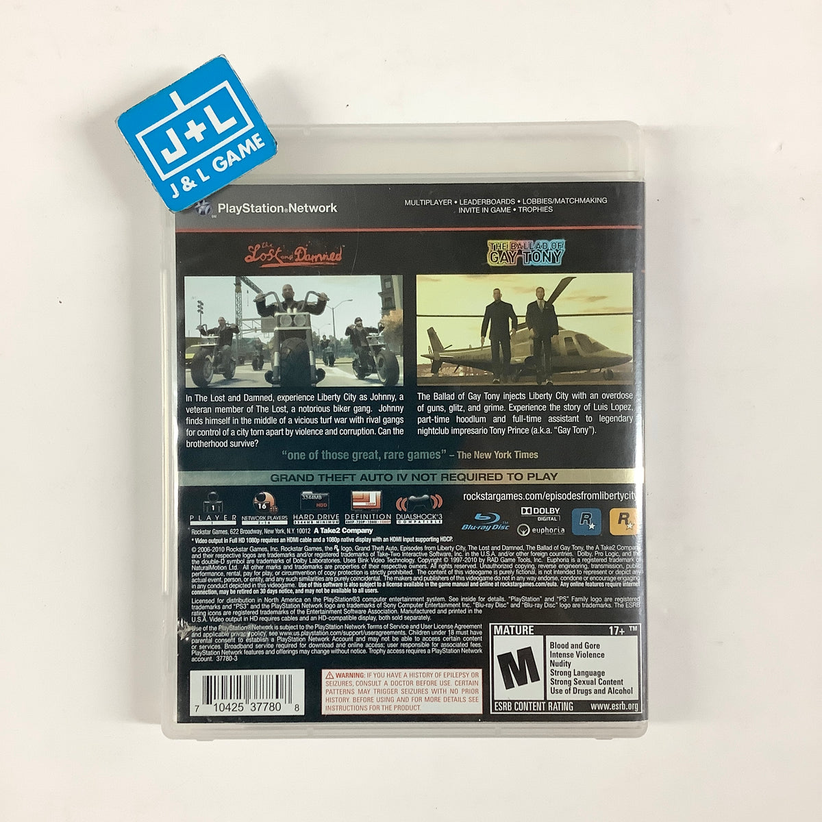 Grand Theft Auto: Episodes from Liberty City - (PS3) PlayStation 3 [Pre-Owned] Video Games Rockstar Games