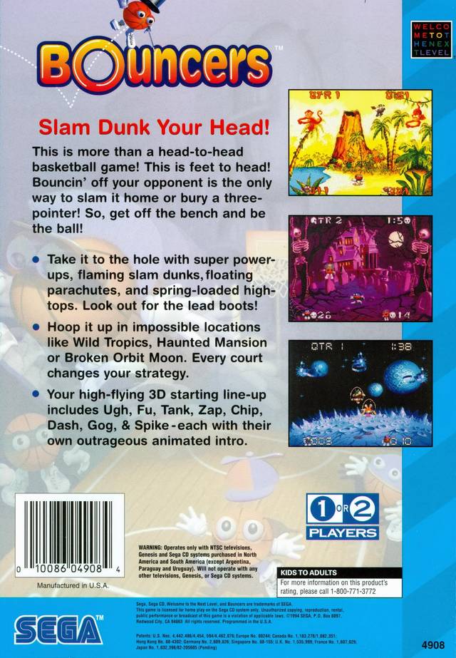 Bouncers - (SCD) SEGA CD [Pre-Owned] Video Games Sega