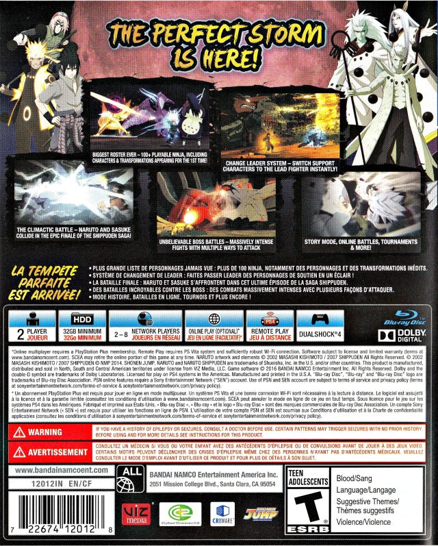 Naruto Shippuden: Ultimate Ninja Storm 4 - (PS4) PlayStation 4 [Pre-Owned] Video Games BANDAI NAMCO Entertainment   