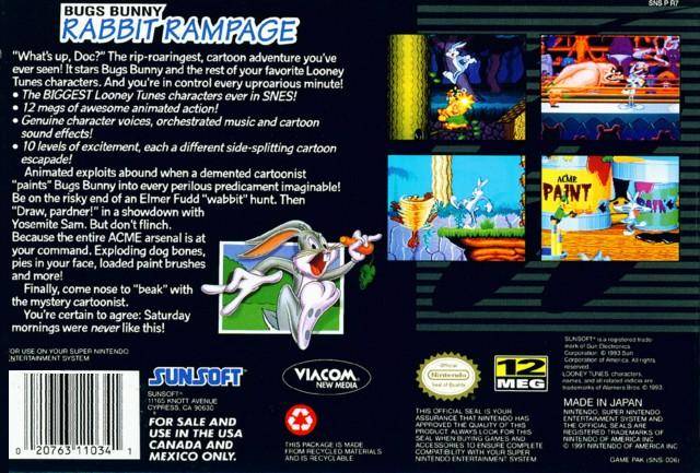 Bugs Bunny: Rabbit Rampage - (SNES) Super Nintendo [Pre-Owned] Video Games SunSoft   