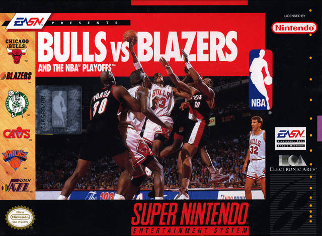 Bulls vs Blazers and the NBA Playoffs - (SNES) Super Nintendo [Pre-Owned] Video Games Electronic Arts   