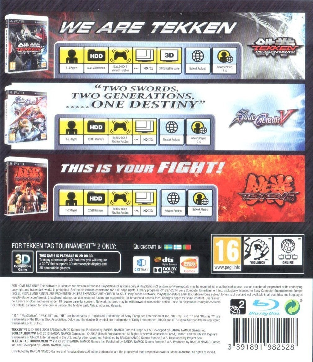 Fighting Edition: Tekken 6/Tekken Tag Tournament 2 and Soul Calibur V - (PS3) PlayStation 3 (Europe Import)