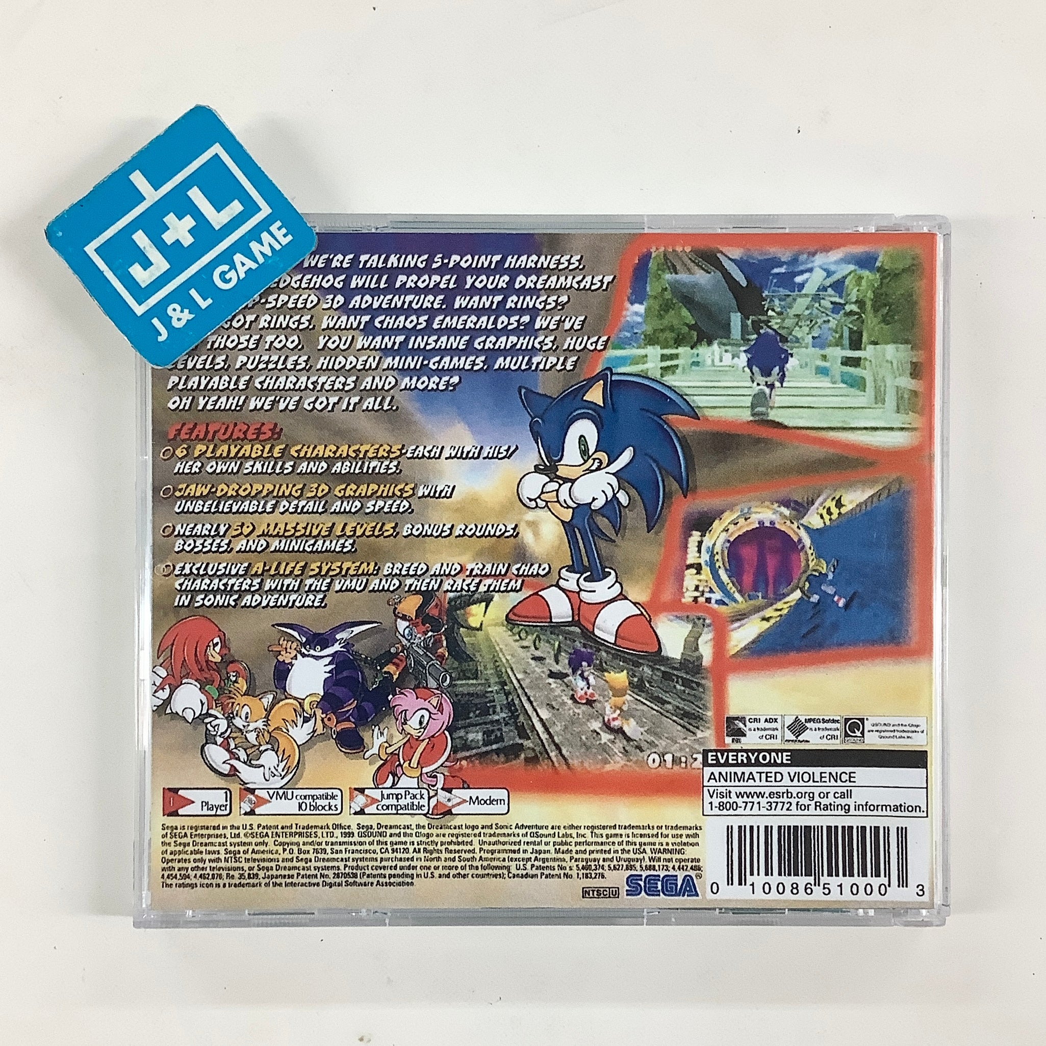 Sonic Adventure - (DC) SEGA Dreamcast [Pre-Owned] Video Games Sega