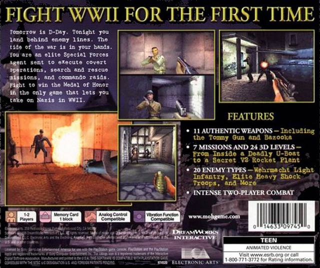 Medal of Honor - (PS1) PlayStation 1 [Pre-Owned] Video Games Electronic Arts