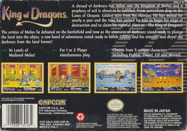 King of Dragons - (SNES) Super Nintendo [Pre-Owned] Video Games Capcom   