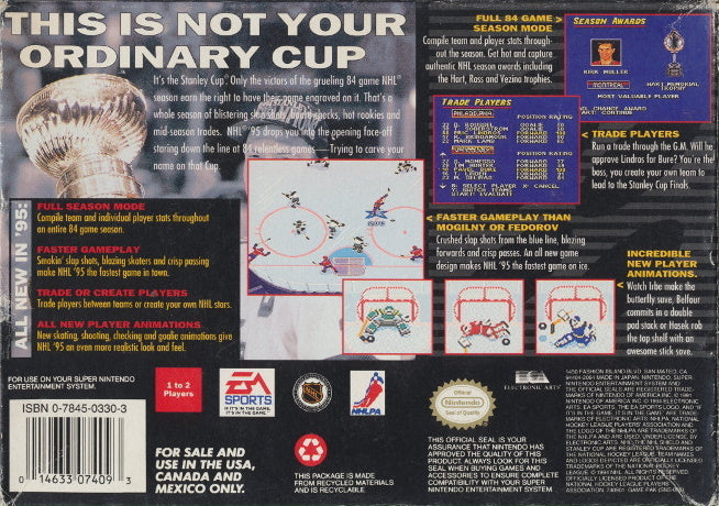 NHL 95 - (SNES) Super Nintendo [Pre-Owned] Video Games EA Sports