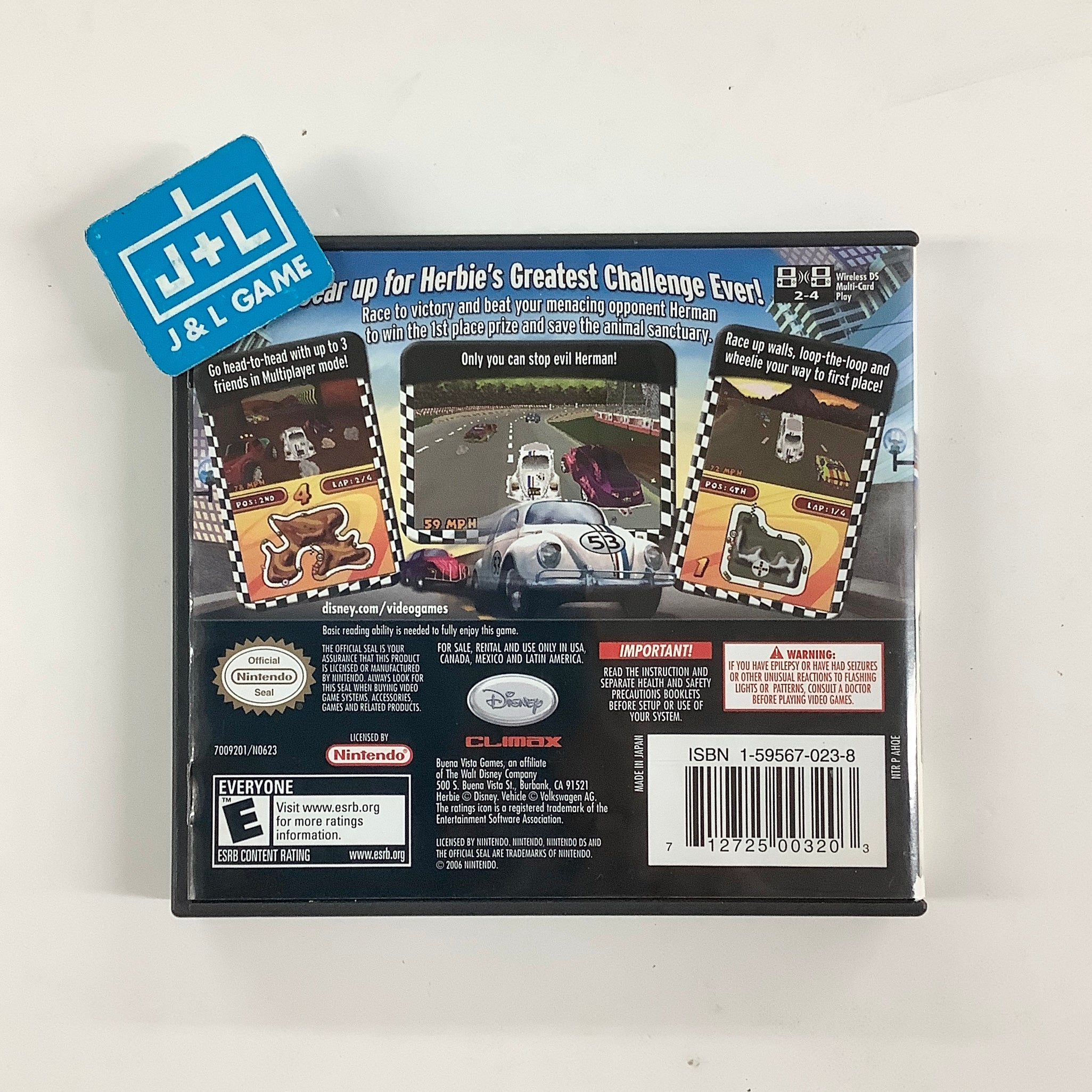 Herbie: Rescue Rally - (NDS) Nintendo DS [Pre-Owned] Video Games Disney Interactive Studios