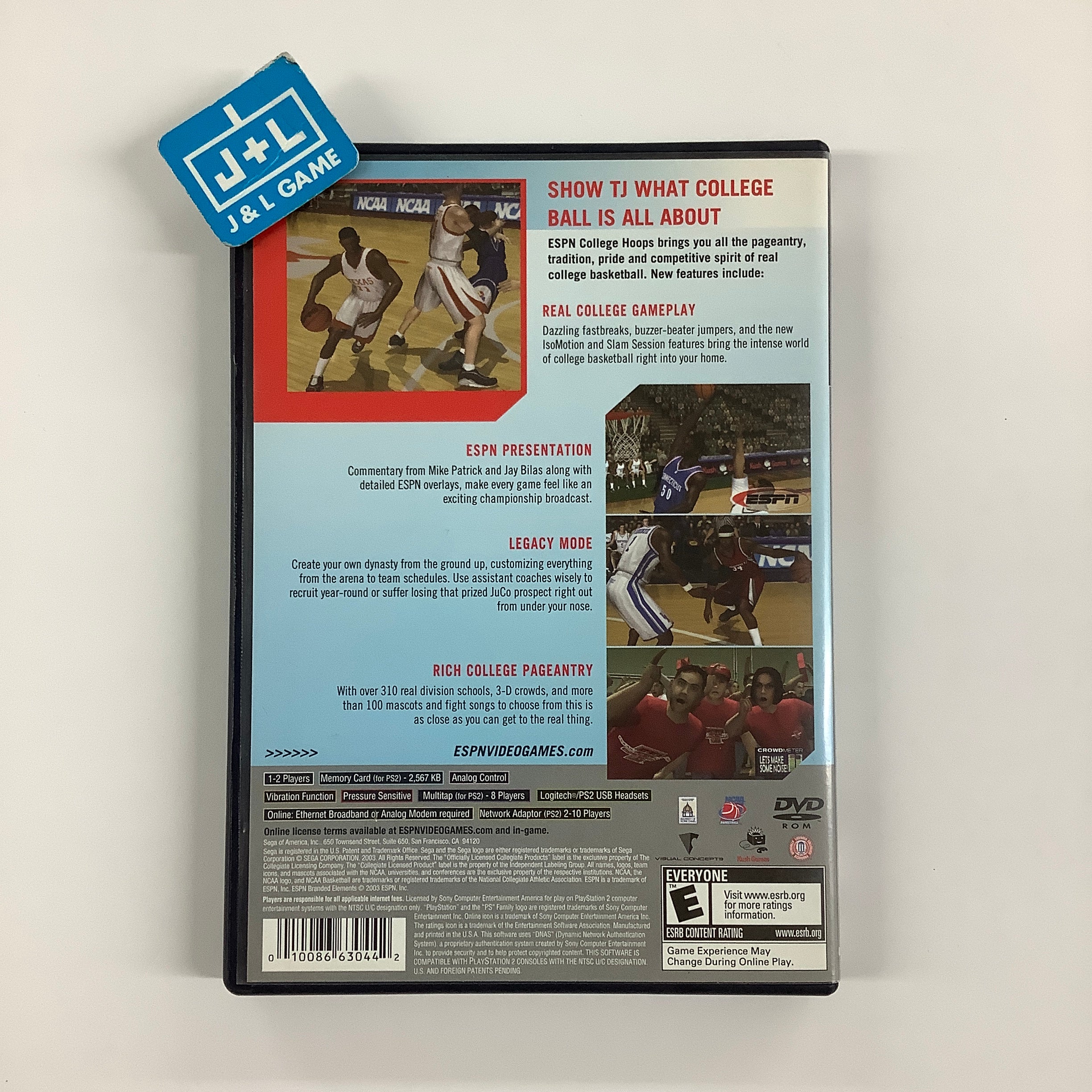 ESPN College Hoops - (PS2) PlayStation 2 [Pre-Owned] Video Games Sega