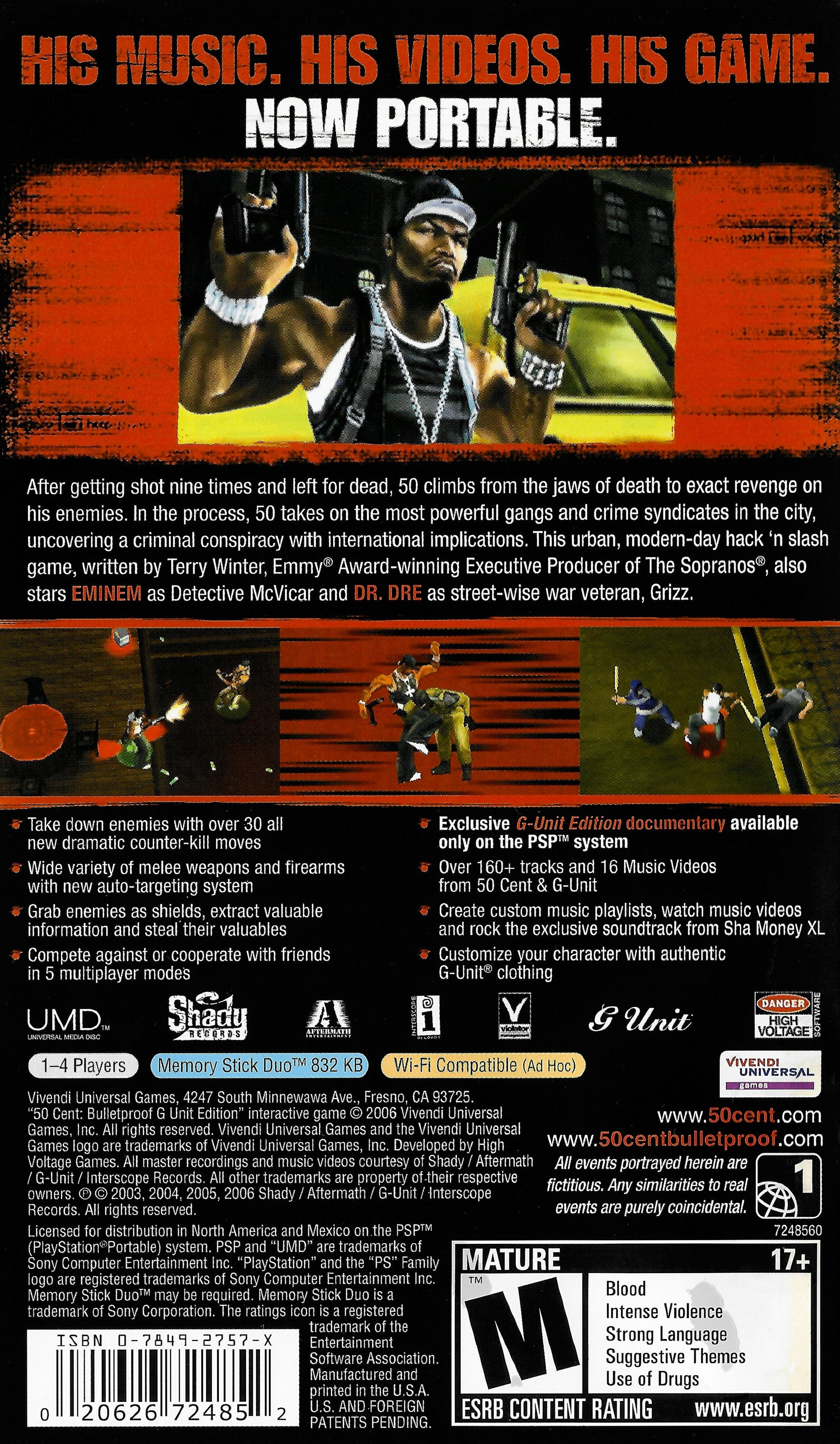 50 Cent: Bulletproof (G Unit Edition) - Sony PSP [Pre-Owned] Video Games Vivendi Games   