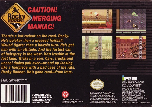 Rocky Rodent - (SNES) Super Nintendo [Pre-Owned] Video Games Irem   