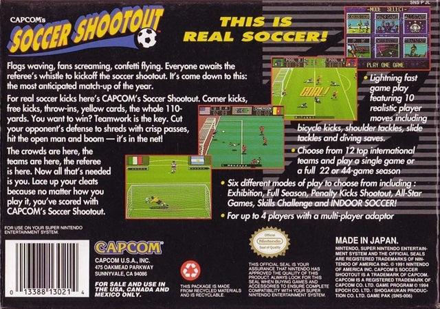Capcom's Soccer Shootout - (SNES) Super Nintendo [Pre-Owned