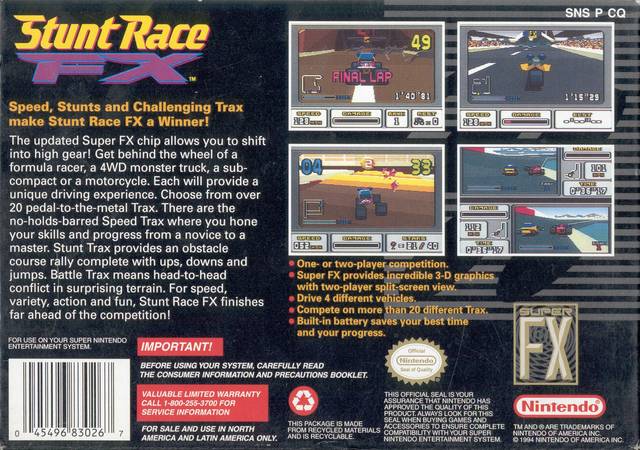 Stunt Race FX - (SNES) Super Nintendo [Pre-Owned] Video Games Nintendo   