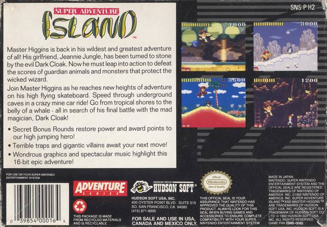 Super Adventure Island - (SNES) Super Nintendo [Pre-Owned] Video Games Hudson   