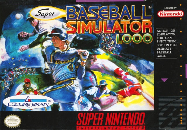 Super Baseball Simulator 1.000 - (SNES) Super Nintendo [Pre-Owned] Video Games Culture Brain   