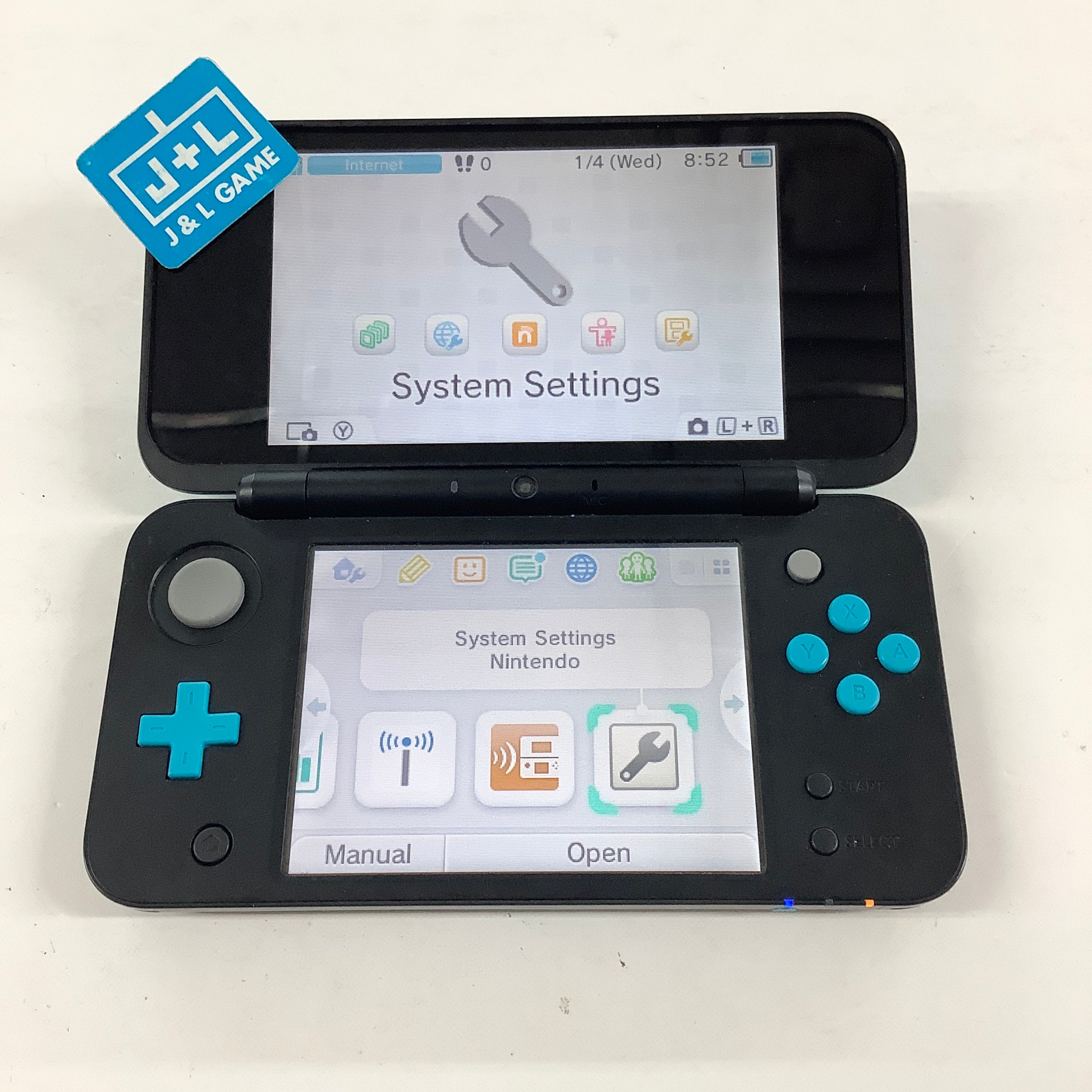 New Nintendo 2DS XL Console (Black + Turquoise) - Nintendo 3DS [Pre-Owned] Consoles Nintendo