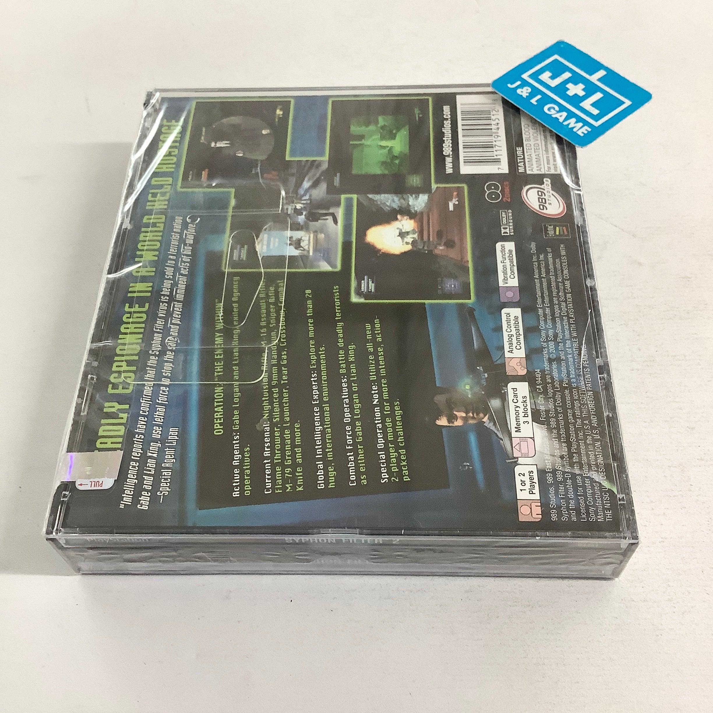 Syphon Filter 2 - (PS1) Playstation 1 Video Games Sony Computer Entertainment